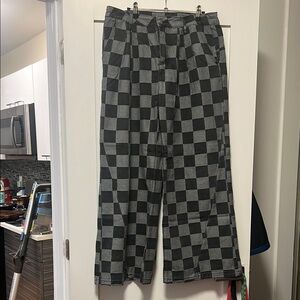 Checkered Gray Men's Pants
